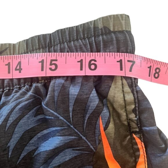 QUICKSILVER‎ Board Shorts Mens 34 Black Blue Orange Swim Trunks - Picture 3 of 12